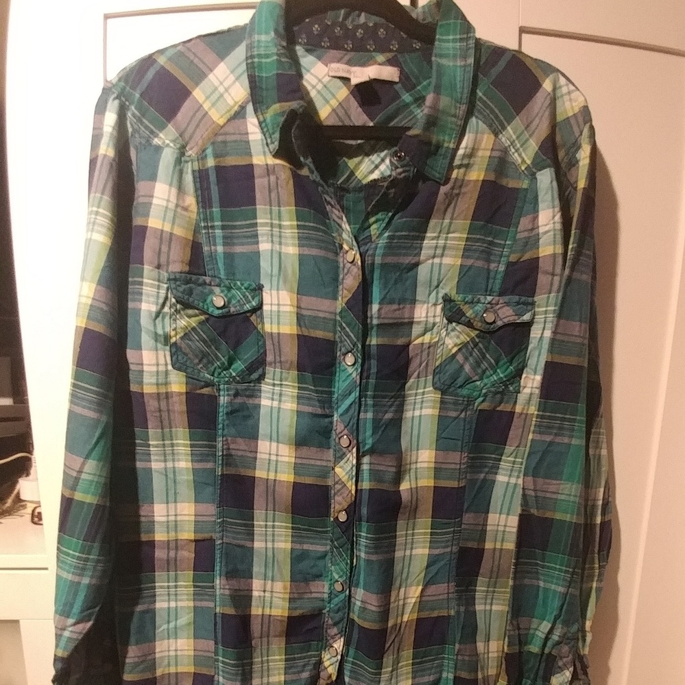 Old navy Blue/Green flannel
